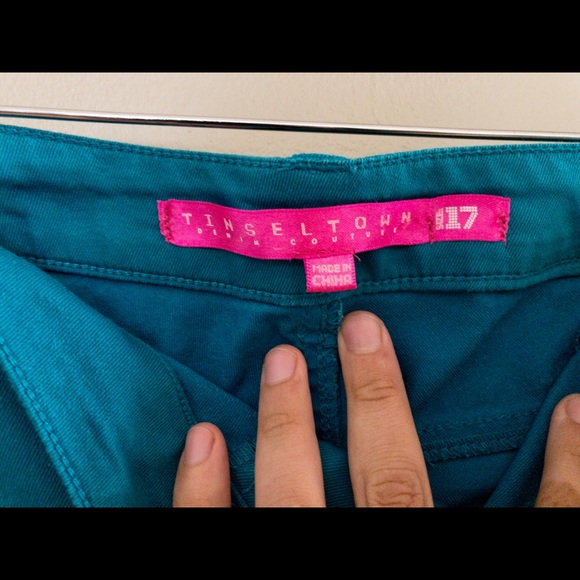 TINSELTOWN NWOT Aqua blue pants - Picture 2 of 4